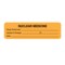 Nevs Nuclear Medicine Labels - Study Performed 7/8" x 3" Mustard w/Black X-2589 - alternate 1